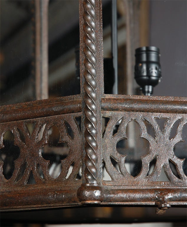 Large Mid 19th Century Neo-Gothic Iron Lantern 2