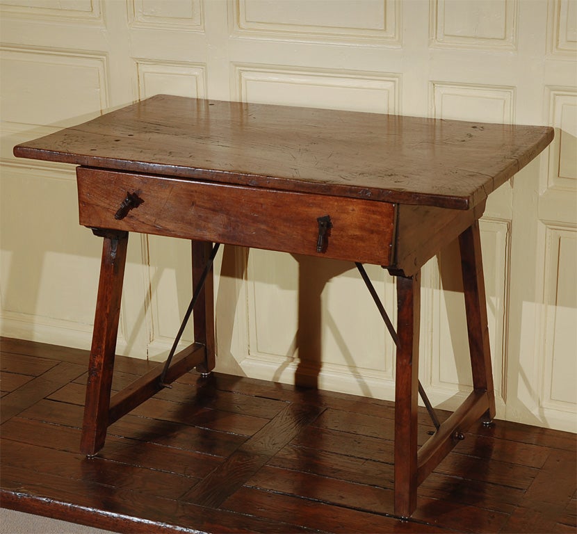 Spanish Trestle Table in Walnut