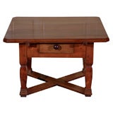 Antique Fruitwood Farm Table Cut to Coffee Height