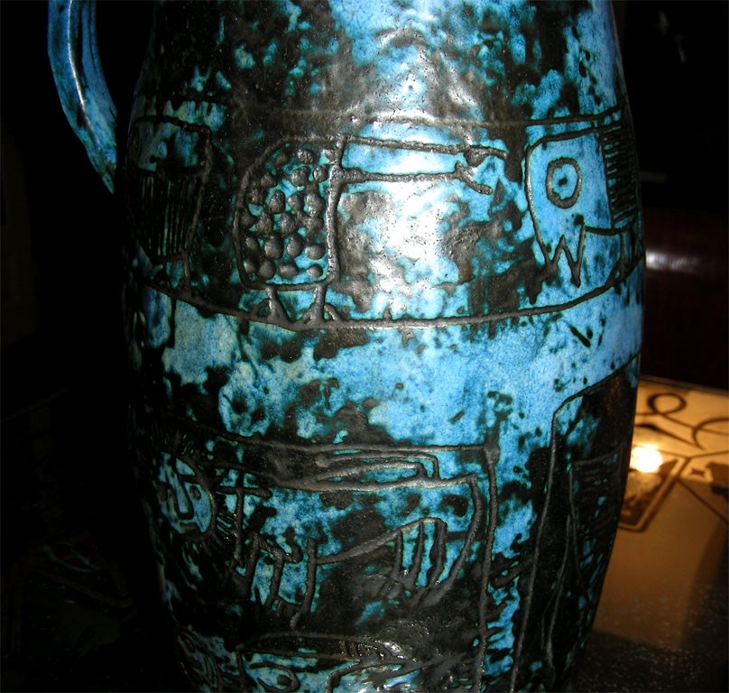 1950s Ceramic Vase by Jacques Blin For Sale 4