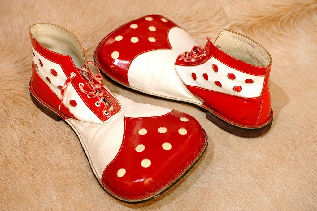 Leather 1950's CLOWN SHOES