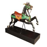 French Antique Carved & Painted Carousel Horse