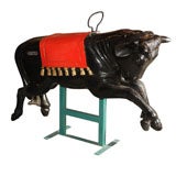 Unique Carved 
Painted Carousel Running Bull