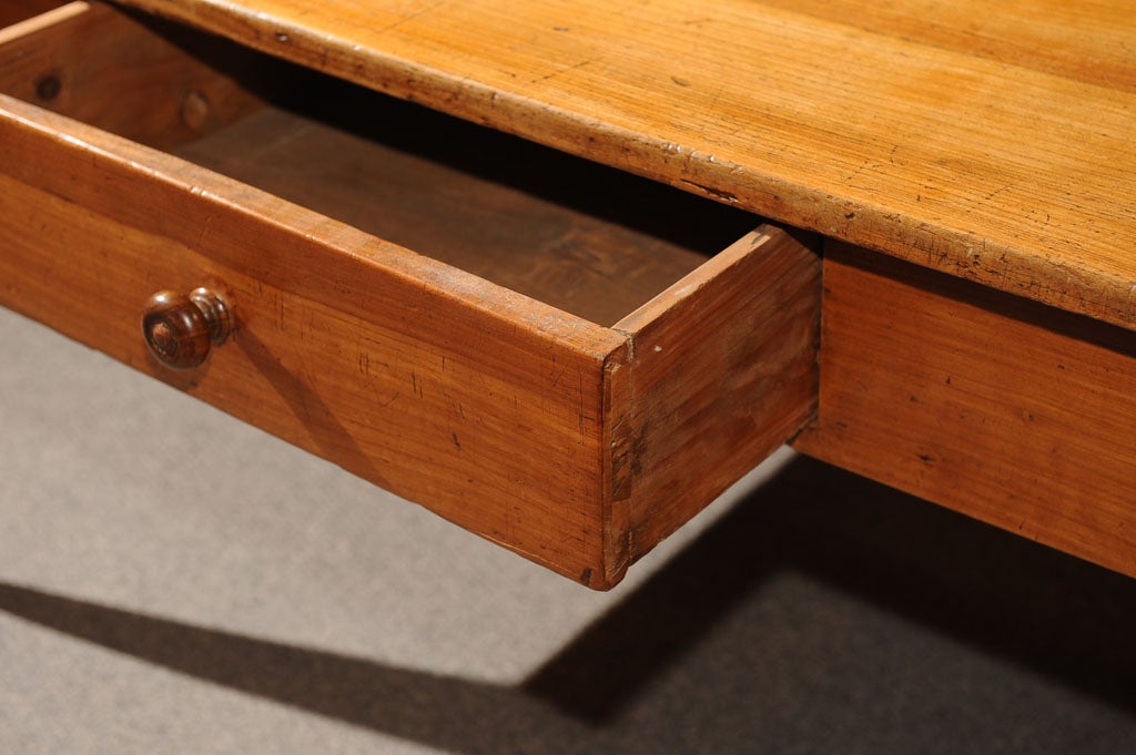 20th Century French Farm Table from Val de Loire in Wild Cherry wood