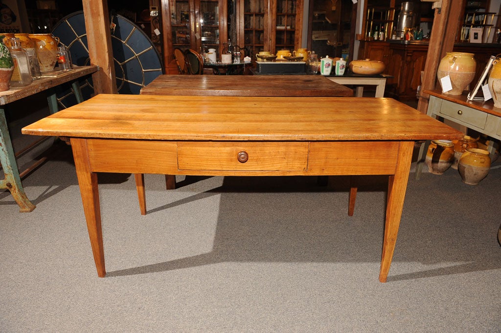 French Farm Table from Val de Loire in Wild Cherry wood 2