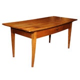 Vintage French Farm Table from Val de Loire in Wild Cherry wood
