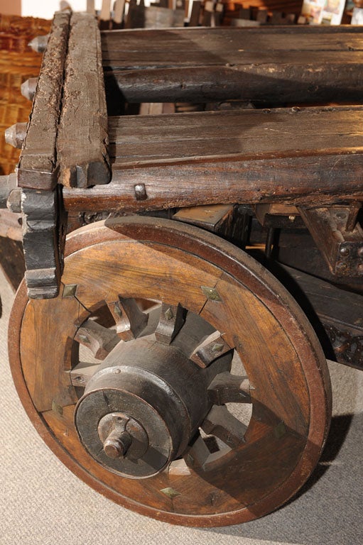 18th Century and Earlier Unique 18th Century Tuscan Wine Barrel Cart