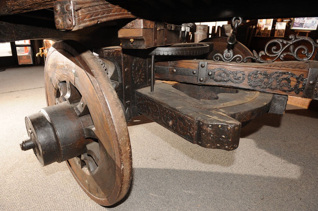 Unique 18th Century Tuscan Wine Barrel Cart 4