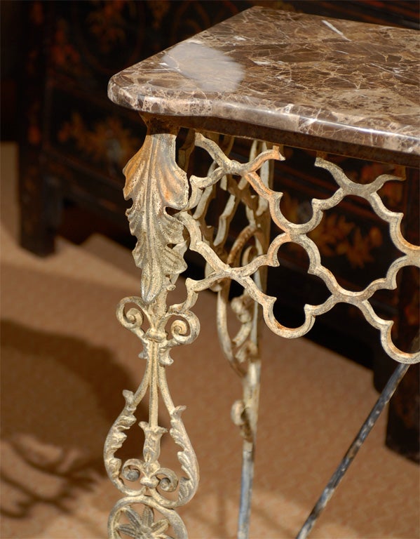 Contemporary 19th Century Iron Elements Constructed into a Console