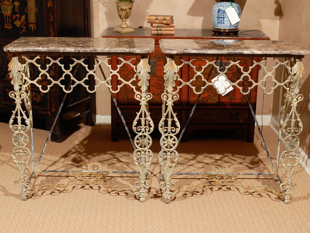19th Century Iron Elements Constructed into a Console 7