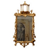 19th Century English Gilt Mirror in the Chippendale Style