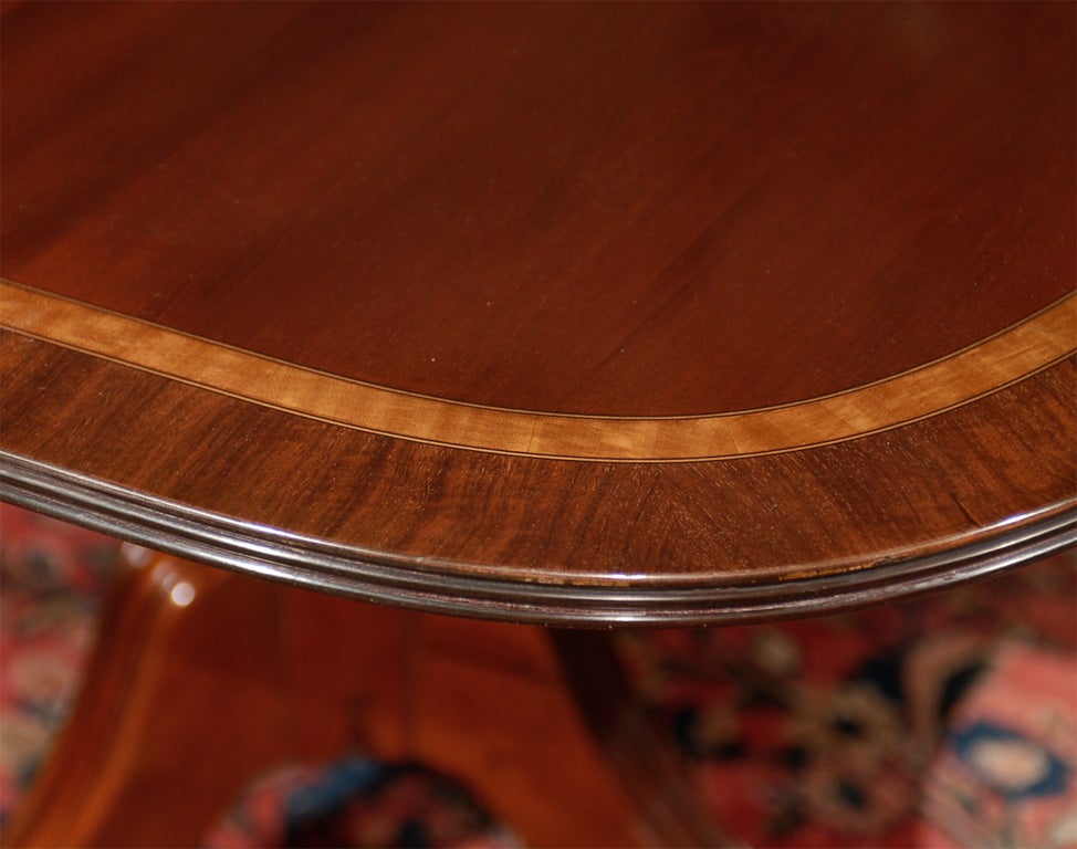 Double Pedestal Sheraton Style Solid Mahogany Dining Table 1