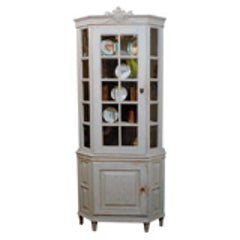 Painted Mid 19th Century Vitrine Bookcase -Two Pieces 9