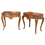 19th Century Pair of Walnut Venetian Console Tables
