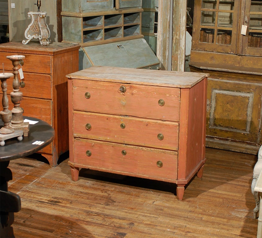 18th Century and Earlier Swedish Chest With Desk  SOLD