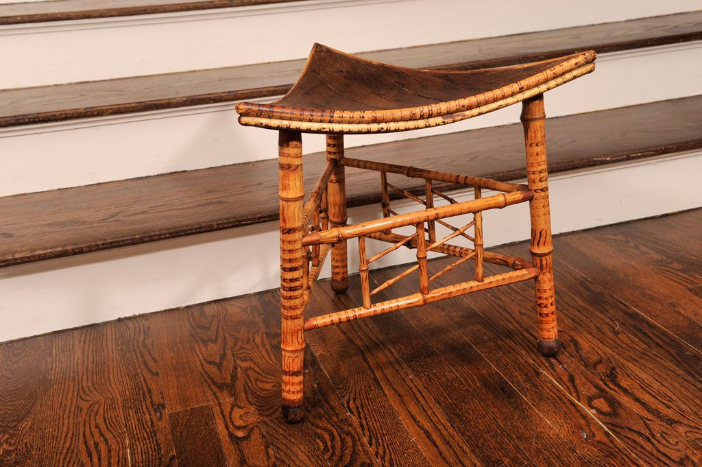 Triangular Bamboo Thebes Stool 2