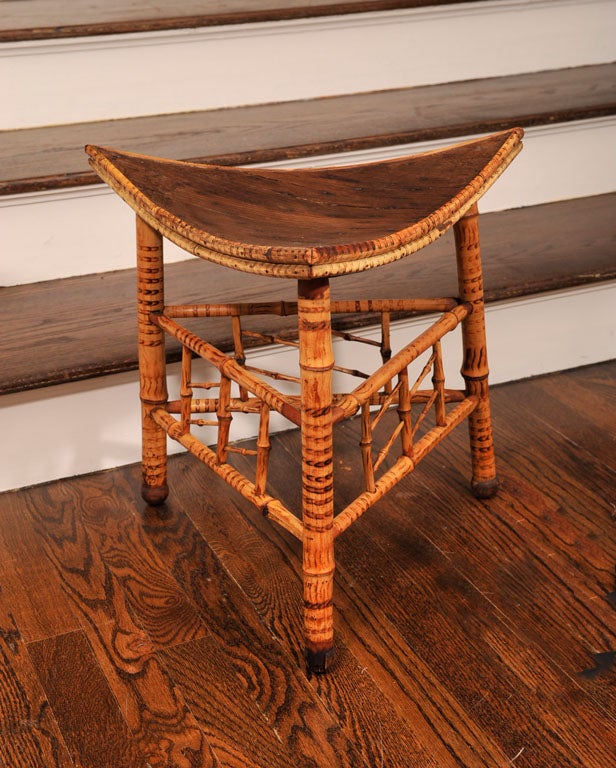 Triangular Bamboo Thebes Stool 7