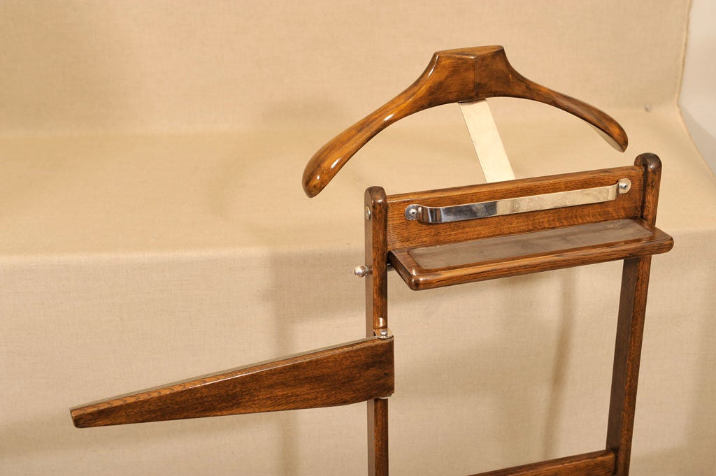 English Walnut Valet Stand by Corby of Windsor, England, Early 20th C.