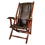 Folding Mahogany Campaign Chair, England, Late 19th C.