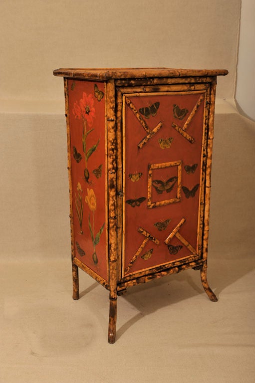 Victorian Bamboo Side Cabinet, Late 19th Century