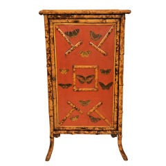 Victorian Bamboo Side Cabinet, Late 19th Century