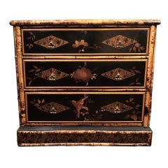 Bamboo and Lacquer Chest of Drawers, England, Late 19th Century