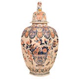 Delft Floral Design Vase, Holland, 19th Century