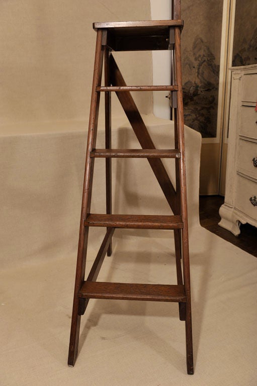 Wooden Library Ladder by Slingsby, England, Early 20th C. at 1stDibs