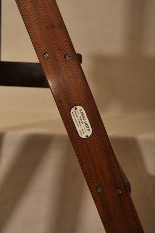 Wooden Library Ladder by Slingsby, England, Early 20th C. at 1stDibs