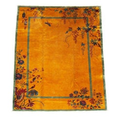 Vintage Chinese Deco Rug 