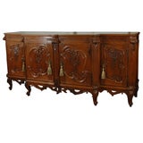 18th Long provencial French carved oak buffet
