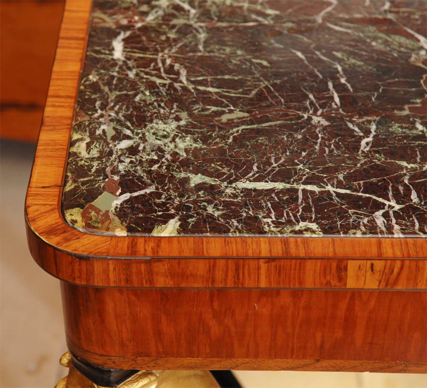 19th Century Pair of Regency consoles-marble toped
