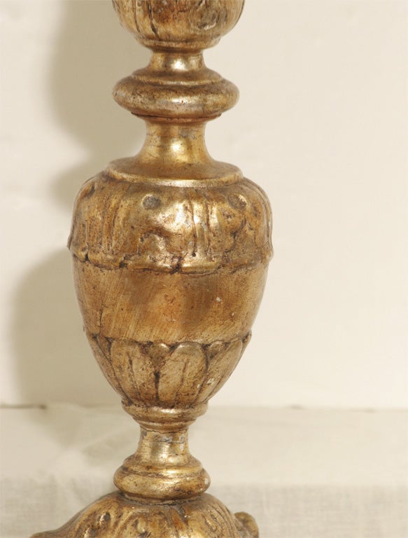 19th Century Pricket Stick Table Lamp For Sale