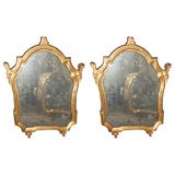 Pair of Gilded Italian Mirrors