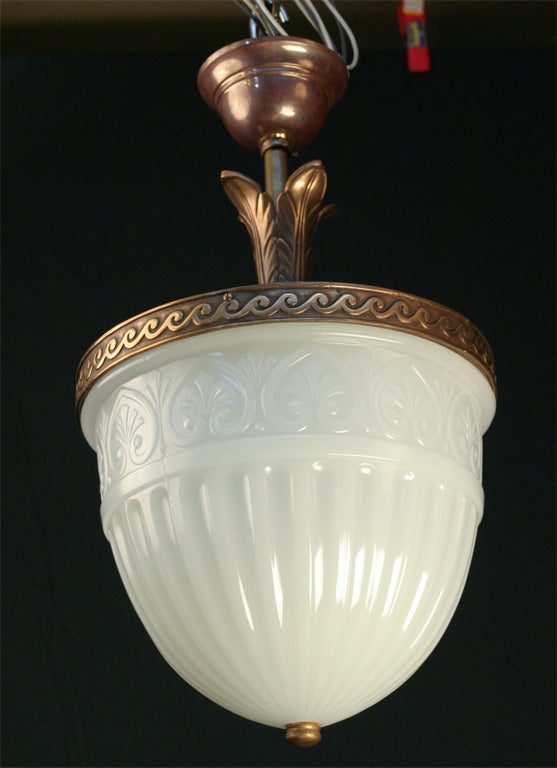 Camphor Glass Bowl with Bronze Frame