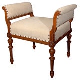 Belle Epoque period walnut stool