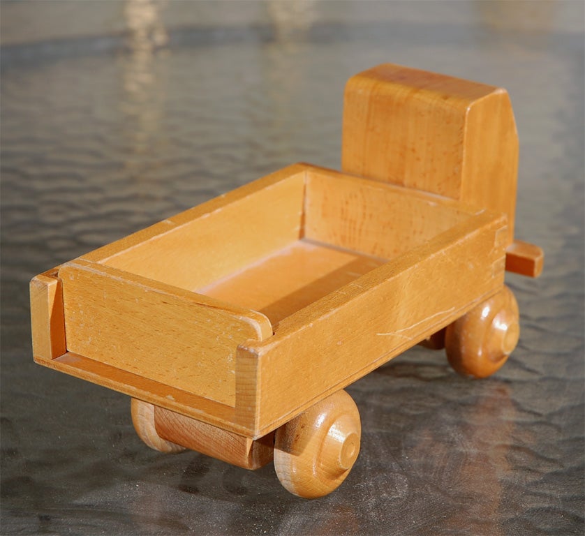 Mid-20th Century Rare Kay Bojesen wood toy track, marked