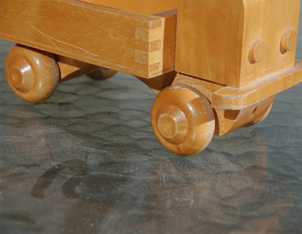 Rare Kay Bojesen wood toy track, marked 3
