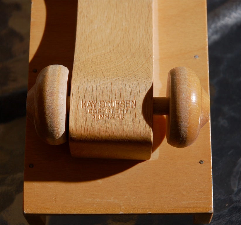 Rare Kay Bojesen wood toy track, marked 4