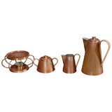 Harald Buchrucker copper tea/coffee and burner set