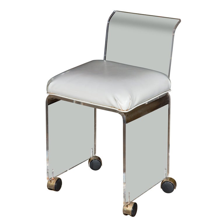 Lucite vanity chair with casters at 1stDibs vanity chair with wheels