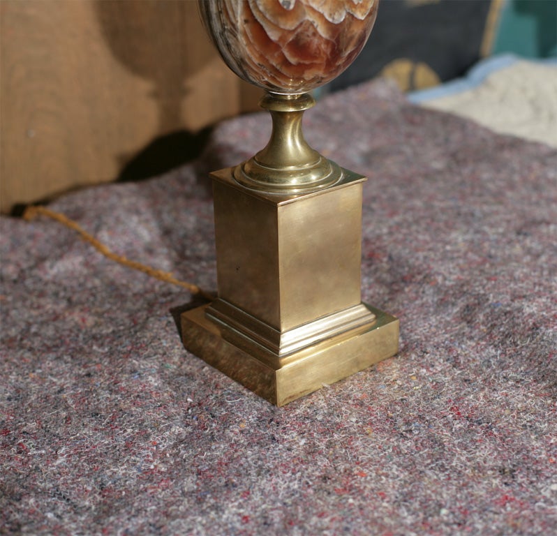 French Maison Charles Bronze & Marble Lamp