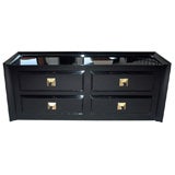FABULOUS BLACK LACQUERED CABINET BY JAMES MONT