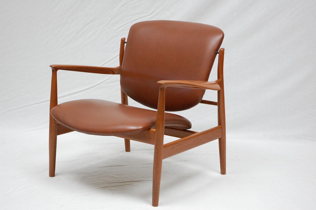 Pair of Finn Juhl arm chairs designed in 1956 and produced by France & Son