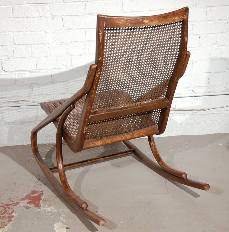 Rare Original Thonet Bentwood Rocker 1