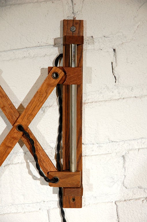 Wood Accordion Style Wall Sconce