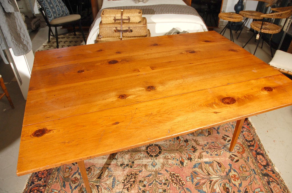 Rustic Shaker Style Folding Pine Dining Table or Console Table at