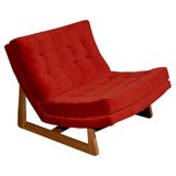 Vintage A LargeTufted Slipper Chair by Milo Baughman