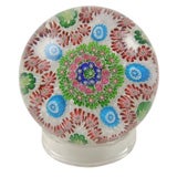 Antique Clichy Patterned Millefiori On Muslin Paperweight Antique Clichy Patterned Millefiori On Muslin Paperweight
