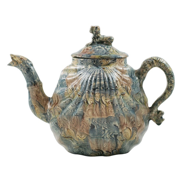 English Solid Agate Teapot